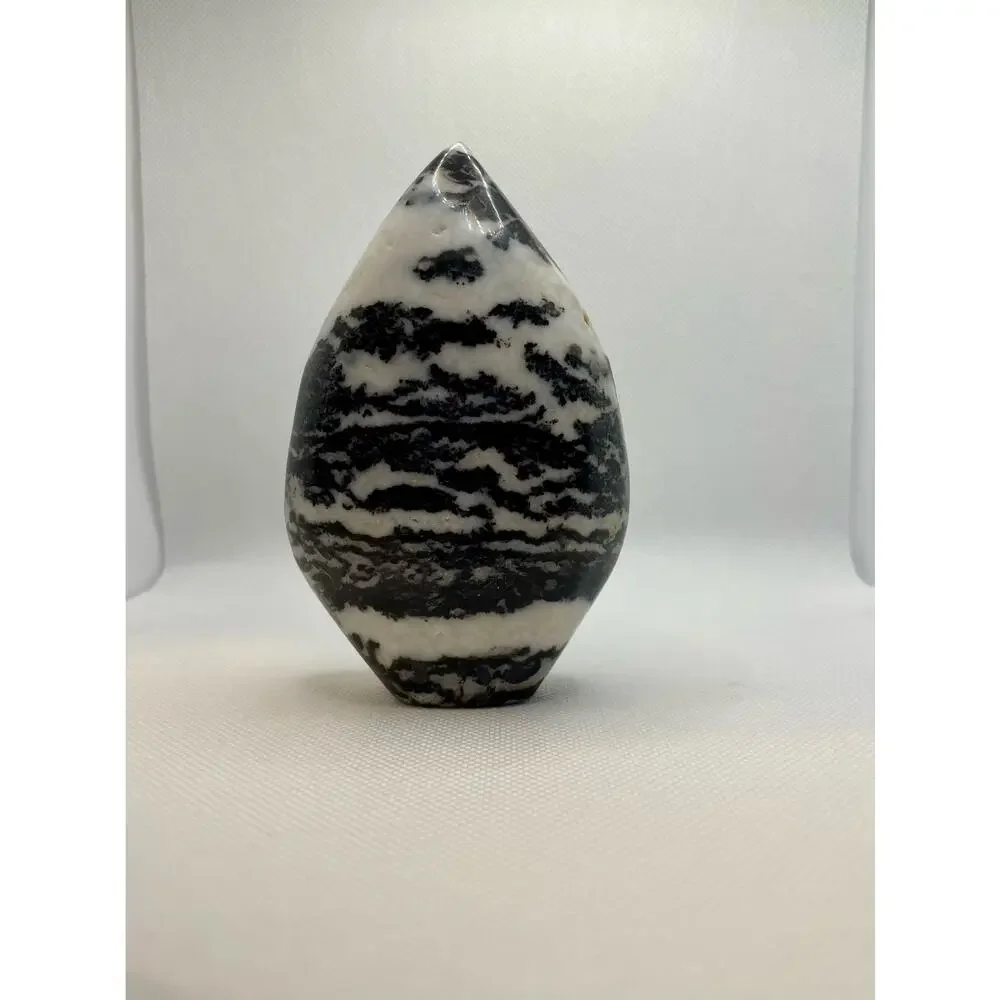 Zebra Jasper Teardrop Flame Freeform